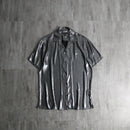 2000s I.N.C open collar S/S metallic shirt