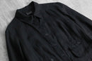 1990-00s black linen shirt jacket