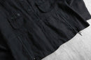 1990-00s black linen shirt jacket