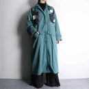 "Re:make" mint green patchwork coat