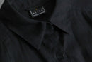 1990-00s black linen shirt jacket