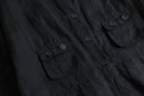 1990-00s black linen shirt jacket