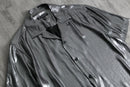 2000s I.N.C open collar S/S metallic shirt