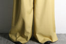 cream yellow 1 tuck wide flare pants