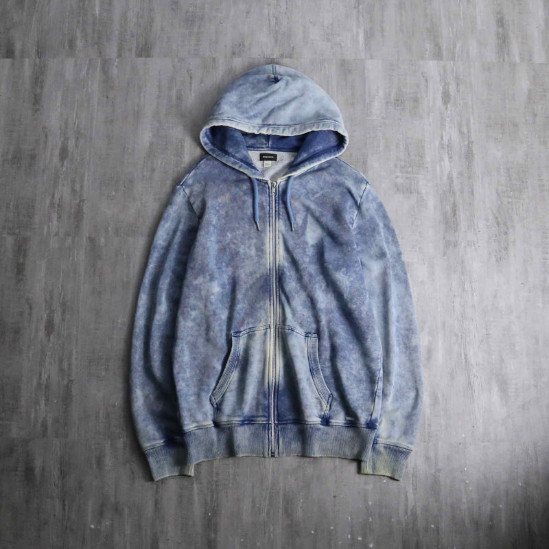 1990-00s DIESEL bleached zip up hoodie