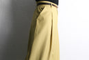 cream yellow 1 tuck wide flare pants