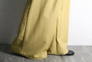 cream yellow 1 tuck wide flare pants