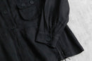 1990-00s black linen shirt jacket