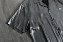 2000s I.N.C open collar S/S metallic shirt