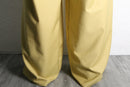 cream yellow 1 tuck wide flare pants