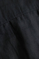 1990-00s black linen shirt jacket