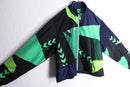"Re:make" green base patchwork track jacket