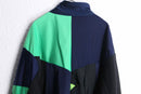 "Re:make" green base patchwork track jacket