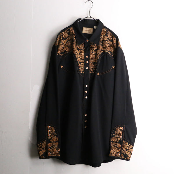 70’s “Scully” special emb western shirt