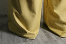 cream yellow 1 tuck wide flare pants