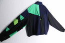 "Re:make" green base patchwork track jacket