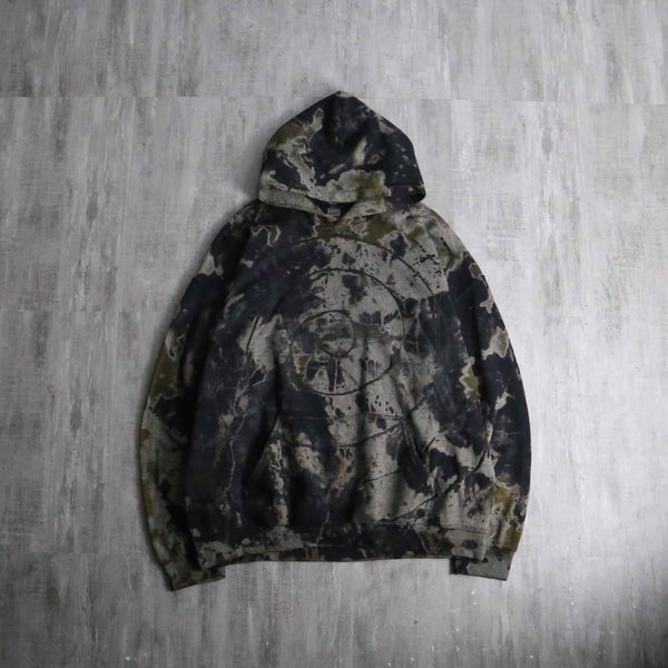 2000s bleached loose hoodie body by GILDAN