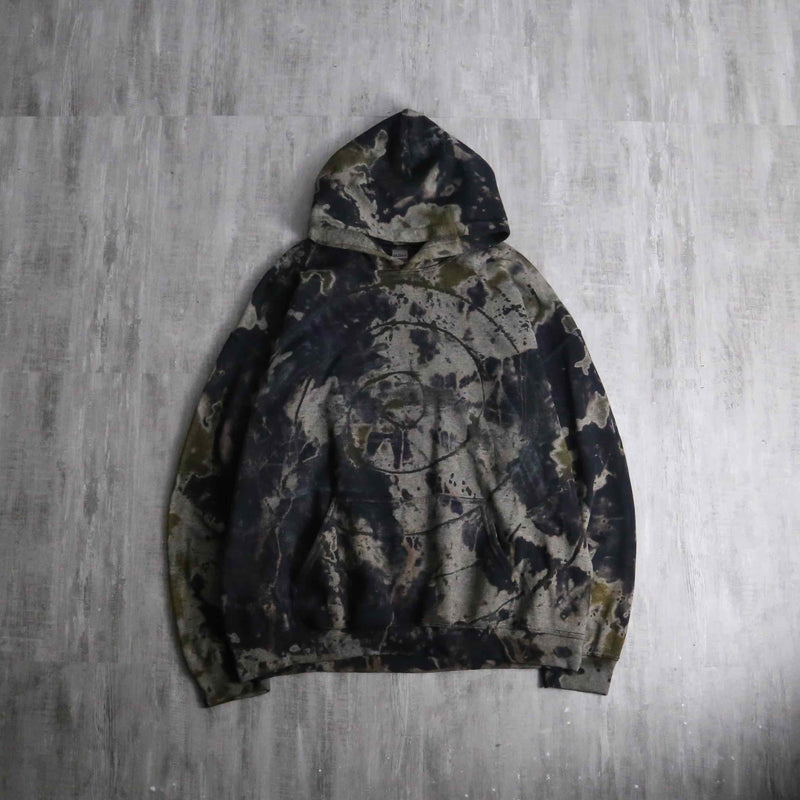 2000s bleached loose hoodie body by GILDAN