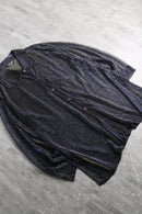 1990s metallic thread woven sheer shirt
