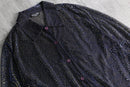1990s metallic thread woven sheer shirt