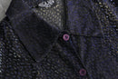 1990s metallic thread woven sheer shirt