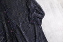 1990s metallic thread woven sheer shirt