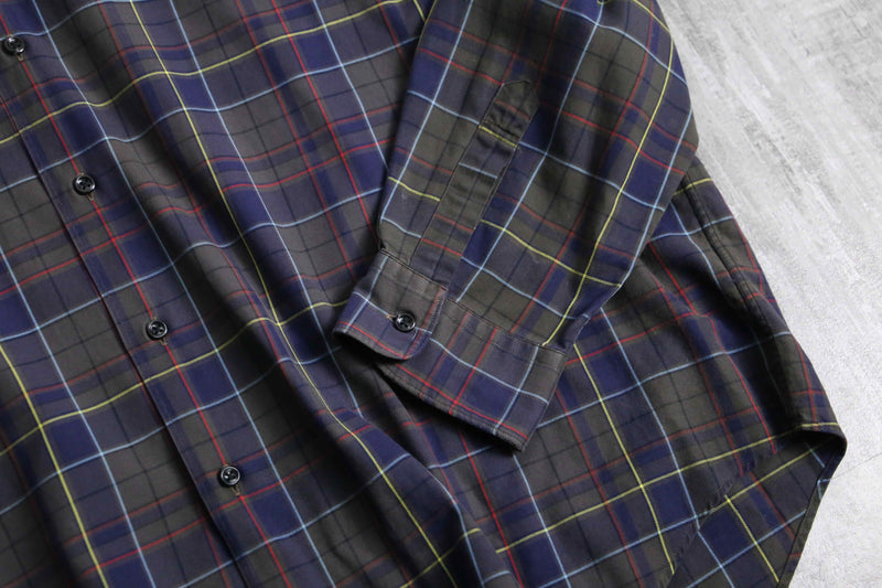 “Polo by RL" BONNARD open collar check shirt