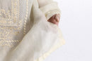 botanical embroidery ethnic sheer shirt