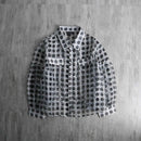 1990-00s coin dot over sheer shirt