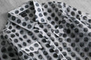 1990-00s coin dot over sheer shirt