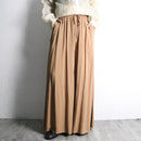 camel gathered wide flare easy pants