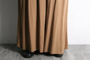 camel gathered wide flare easy pants