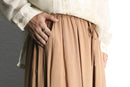 camel gathered wide flare easy pants