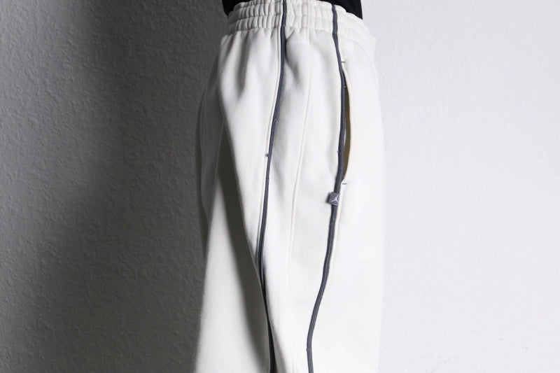 "JORDAN" white line design wide sweat pants