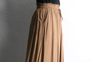 camel gathered wide flare easy pants