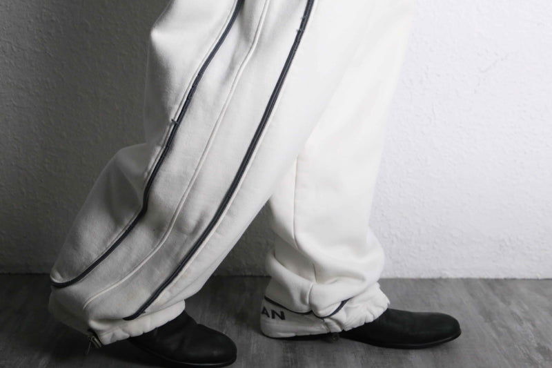 "JORDAN" white line design wide sweat pants