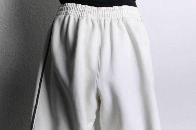 "JORDAN" white line design wide sweat pants