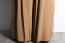 camel gathered wide flare easy pants
