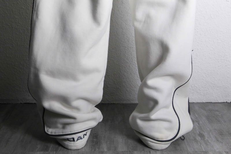"JORDAN" white line design wide sweat pants