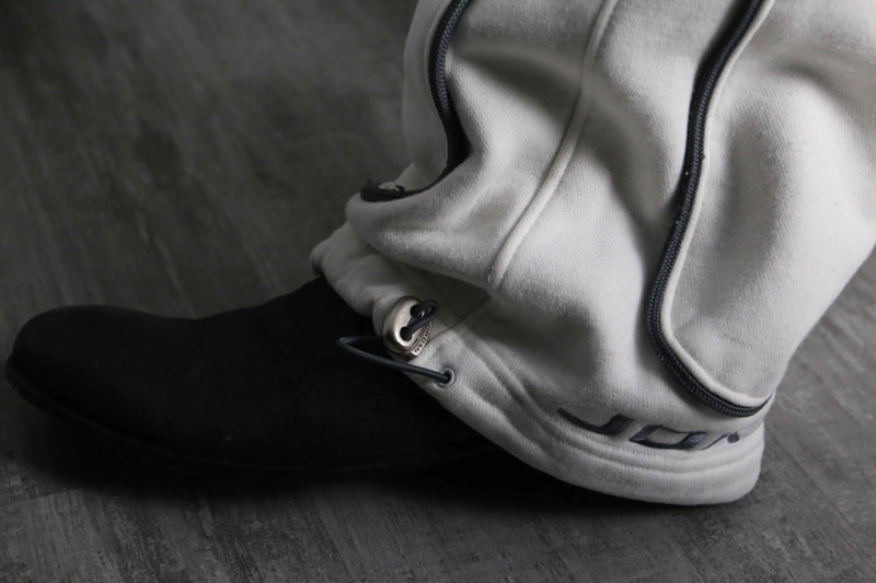 "JORDAN" white line design wide sweat pants
