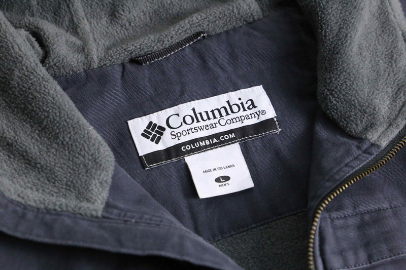 1990s Columbia cotton canvas hooded jacket