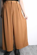 light brown 1tuck wide easy pants