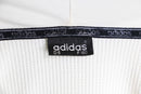 90's "adidas" white waffle S/S zip up hoodie