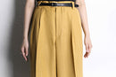 “STACY ADAMS” mustard color 2tuck wide slacks