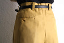 “STACY ADAMS” mustard color 2tuck wide slacks