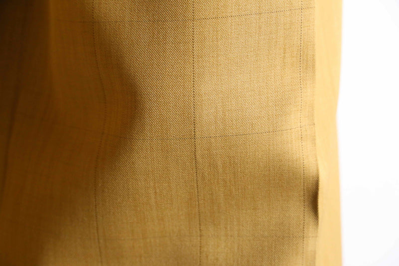 “STACY ADAMS” mustard color 2tuck wide slacks