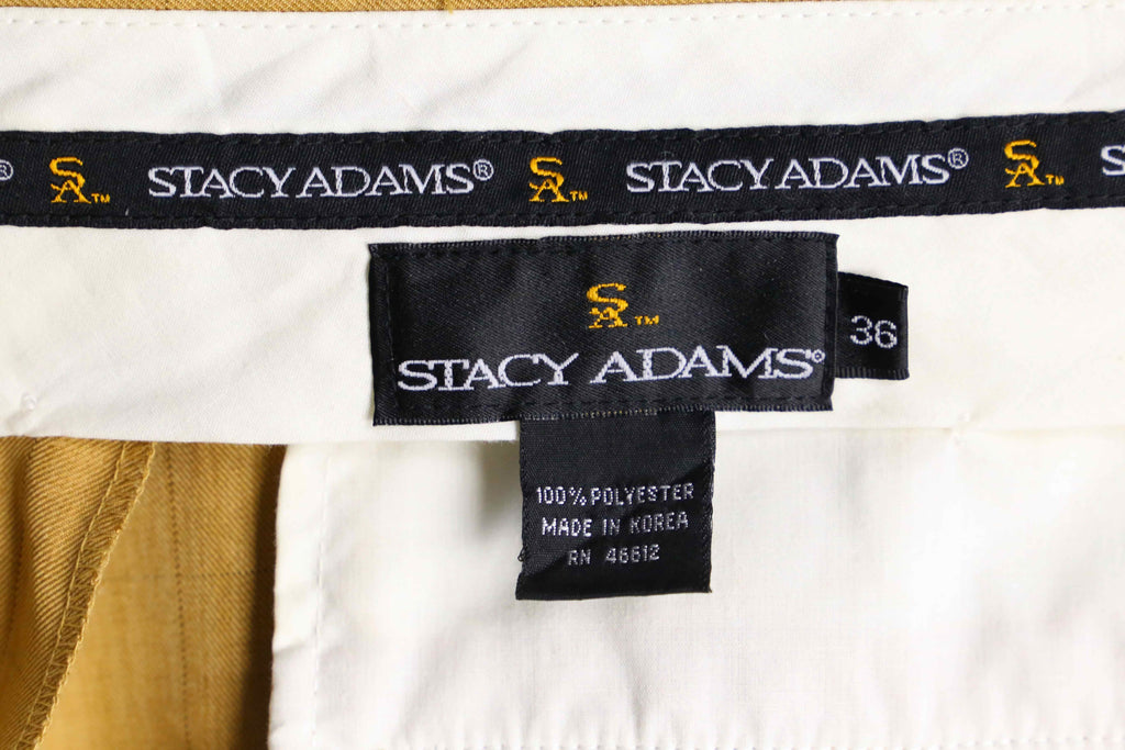 STACY ADAMS” mustard color 2tuck wide slacks