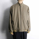 Houndstooth pattern harrington jacket