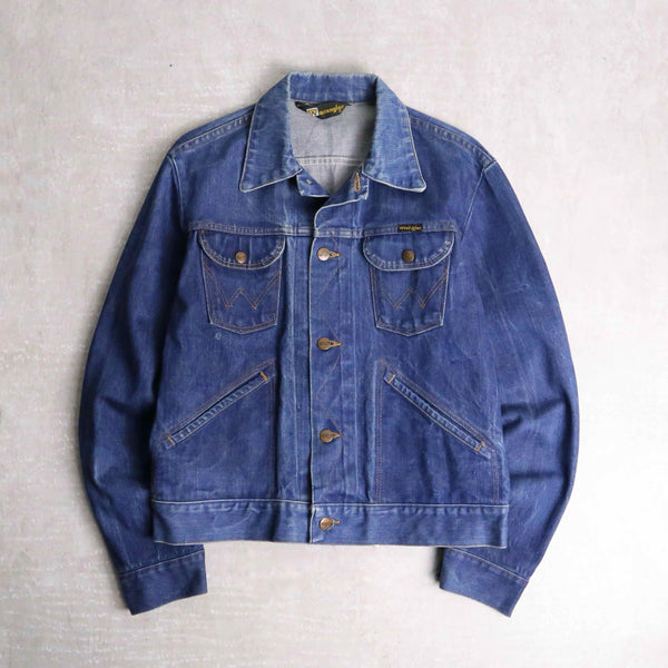 70's "Wrangler" indigo blue denim tracker jacket