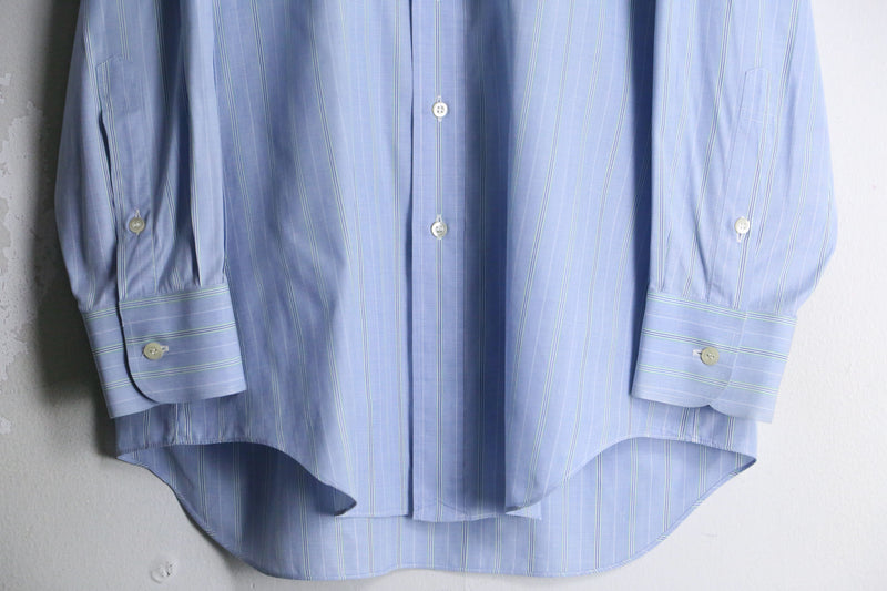 “YSL” sax blue stripe L/S dress shirt